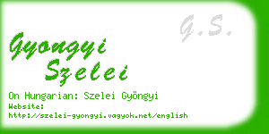 gyongyi szelei business card